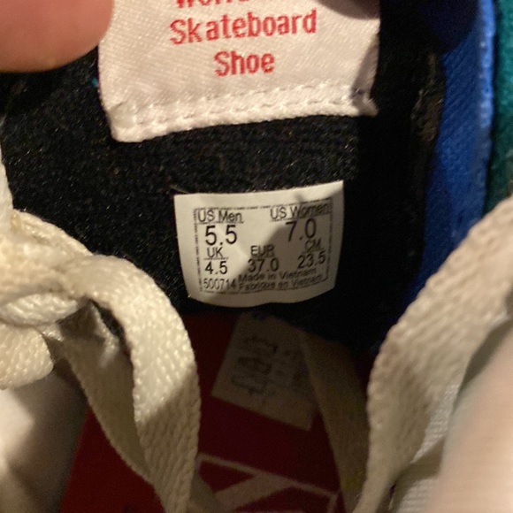 Vans high top multi color sneakers  mens size 5.5 women’s 7 - Picture 5 of 5